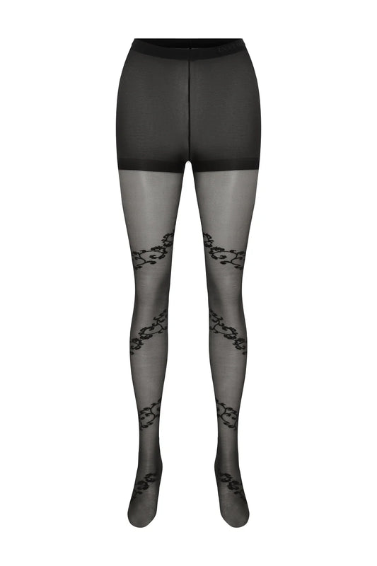 INSTOCK Love patterned tights on a clean product background